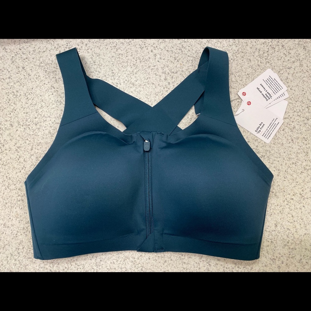 NWT Lululemon Enlite Bra Zip Front, 34C, Submarine